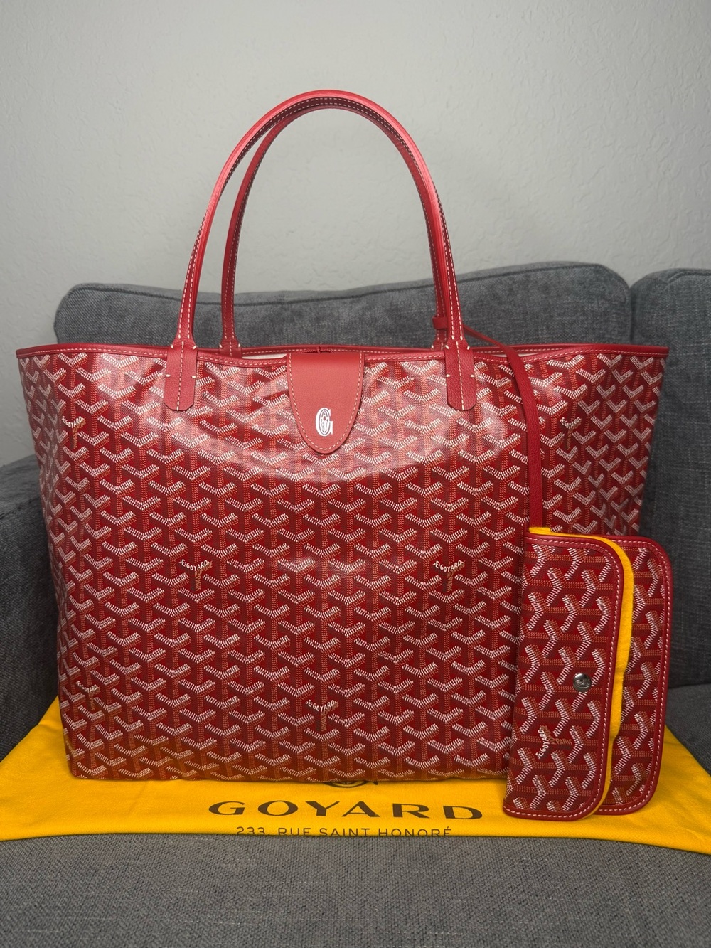 GOYARD Saint Louis GM Red tote NEW St Louis GM - Picture 1 of 10